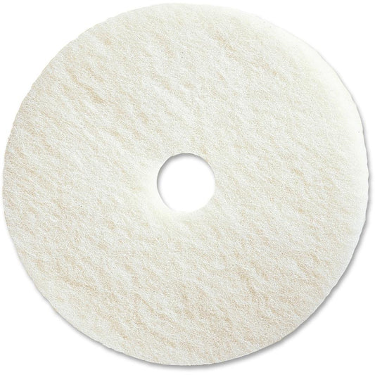 Genuine Joe Polishing Floor Pad - 17" Diameter - 5/Carton x 17" Diameter x 1" Thickness - Polishing, Floor - 175 rpm to 350 rpm Speed Supported - Resilient, Flexible, Dirt Remover, Soft, Non-abrasive