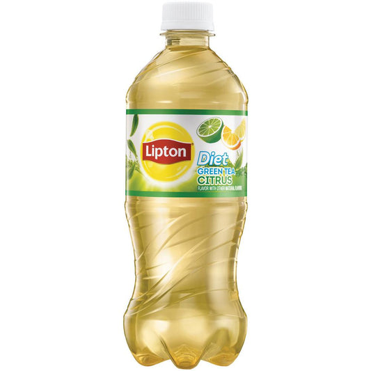 Lipton&reg; Diet Citrus Green Tea Bottle - 20 oz - 24 Bottle - 24 / Carton