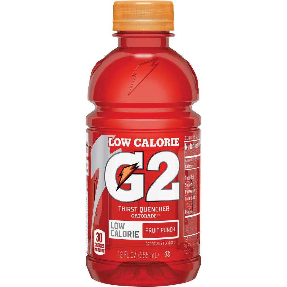 Gatorade Quaker Foods G2 Fruit Punch Sports Drink - 12 fl oz (355 mL) - Bottle - 24 / Carton