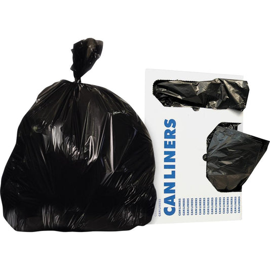 Heritage Linear Low-Density 0.35mil Can Liners - 16 gal Capacity - 24" Width x 32" Length - 0.35 mil (9 Micron) Thickness - Low Density - Black - Linear Low-Density Polyethylene (LLDPE) - 500/Carton -