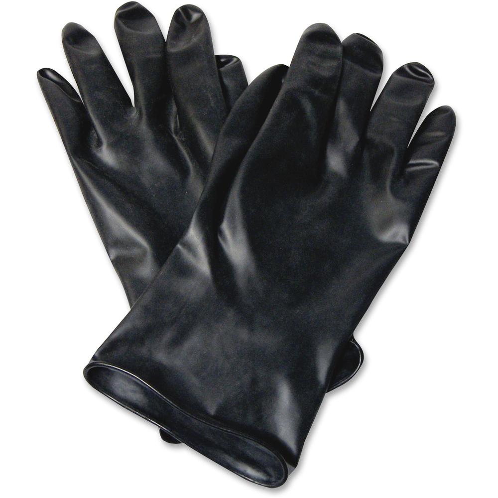 Honeywell 11" Unsupported Butyl Gloves - Chemical Protection - 8 Size Number - Black - Water Resistant, Durable, Chemical Resistant, Ketone Resistant, Comfortable, Abrasion Resistant, Cut Resistant, T