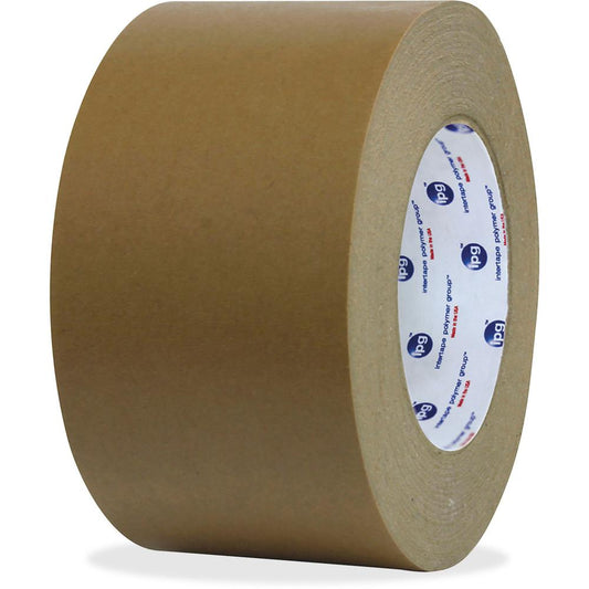 ipg Medium Grade Flatback Tape - 60 yd Length x 2" Width - Synthetic Rubber Backing - For Sealing, Packing, Framing, Tabbing - 24 / Carton - Brown