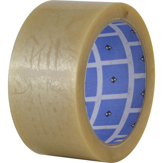 Sparco Natural Rubber Carton Sealing Tape - 55 yd Length x 2" Width - 2.3 mil Thickness - Natural Rubber - 36 / Carton - Clear