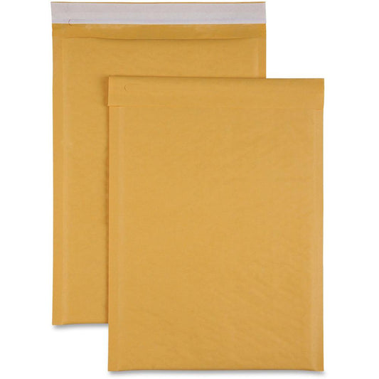 Sparco Size 4 Bubble Cushioned Mailers - Bubble - #4 - 9 1/2" Width x 14 1/5" Length - Self-sealing - Kraft - 100 / Carton - Kraft