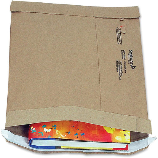 Jiffy Mailer Jiffy Heavy-duty Kraft Self-seal Mailer - Multipurpose - #7 - 14 1/4" Width x 20" Length - Self-sealing Flap - Kraft - 50 / Carton - Natural, Satin Gold