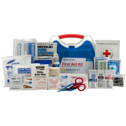 First Aid Only 25-Person ReadyCare First Aid Kit - ANSI Compliant - 141 x Piece(s) For 25 x Individual(s) - 9.3" Height x 7" Width x 4" Depth - Plastic Case - 1 Each