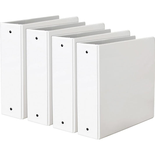 Avery&reg; Economy View Binder - 3" Binder Capacity - Letter - 8 1/2" x 11" Sheet Size - 460 Sheet Capacity - 3 x Round Ring Fastener(s) - 2 Internal Pocket(s) - Vinyl - White - 1.79 lb - Gap-free Rin