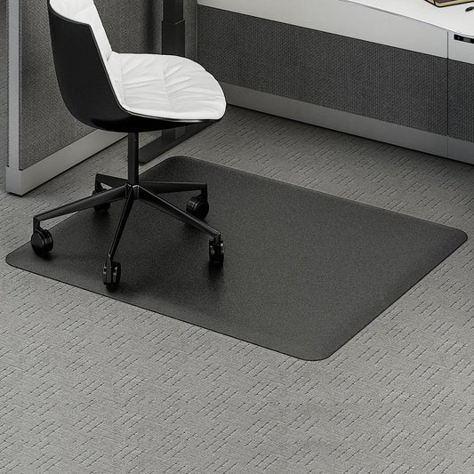 Deflecto Ergonomic Sit-Stand Chair Mat for Multi-surface - Workstation - 60" Length x 46" Width x 0.80" Depth - Rectangular - Foam - Black - 1Each