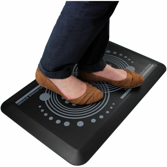 AFS-TEX&reg; 2000 Black Active Anti-Fatigue Mat - 16" x 24" - Unique AFS-TEX material formulation combines the ultimate combination of standing comfort and body support for highly effective fatigue re