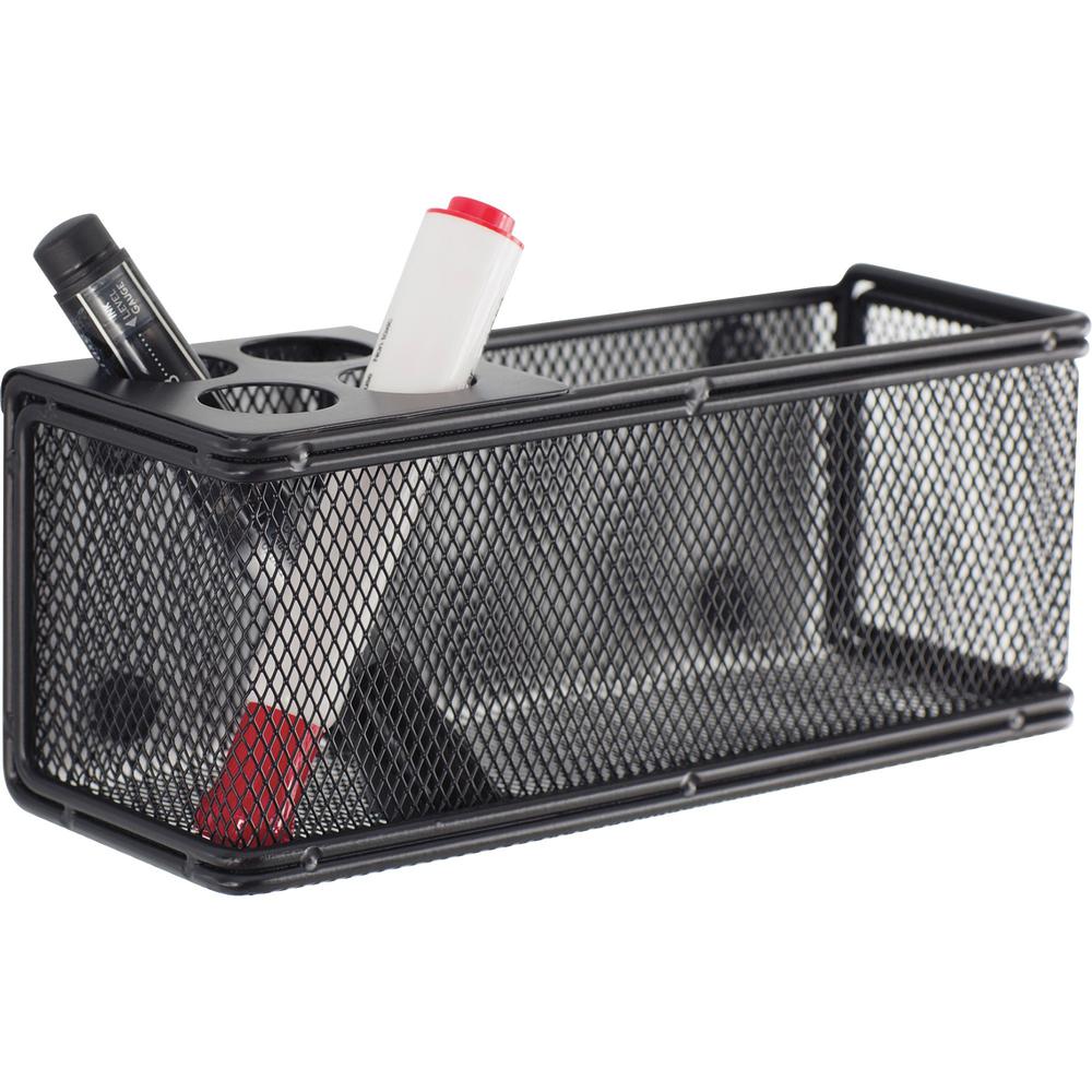 Onyx Mesh Magnetic Marker Basket - 3" Height x 8" Width x 3.3" Depth - Sturdy - Black - Steel, Mesh - 1 Each