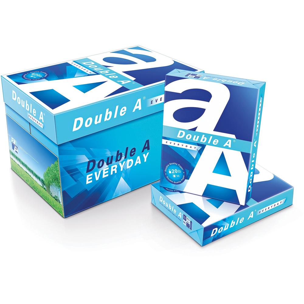 Double A Everyday Multipurpose Copy Paper - White - 96 Brightness - Ledger - 11" x 17" - 20 lb Basis Weight - Smooth - 2500 / Carton - White