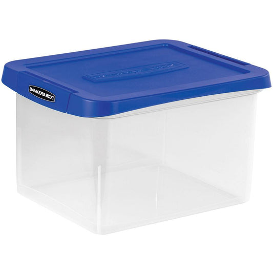 Bankers Box&reg; Heavy Duty Ltr/Lgl Plastic File Box - Internal Dimensions: 10.38" Width x 11.75" Depth x 14.50" Height - External Dimensions: 14.2" Width x 17.4" Depth x 10.6" Height - Media Size Sup