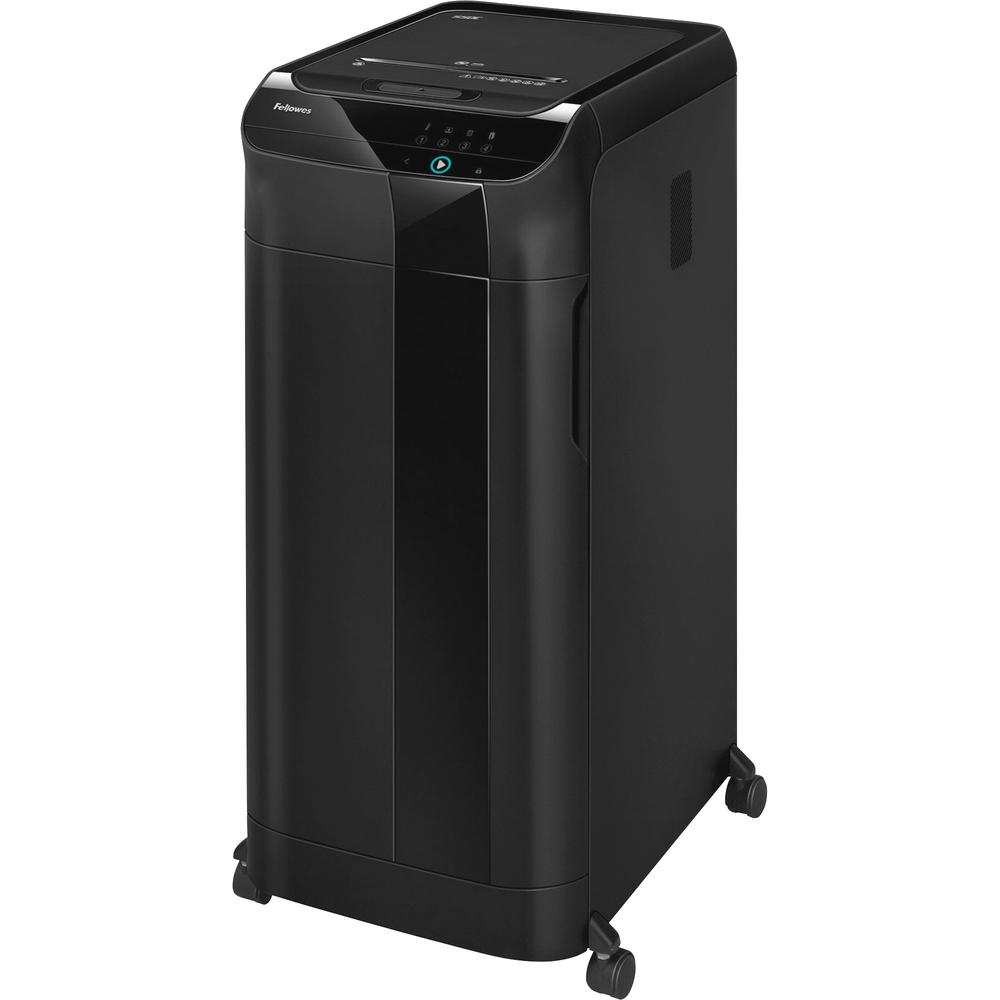 Fellowes&reg; AutoMax 550C Cross Cut, Auto Feed 2-in-1 Heavy Duty Commercial Paper Shredder with SilentShred&trade; - Continuous Shredder - Cross Cut - 550 Per Pass - for shredding Staples, Paper Clip