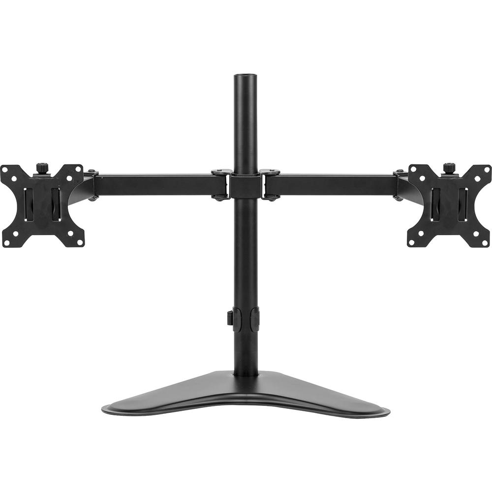 Fellowes Professional Series Freestanding Dual Horizontal Monitor Arm - Up to 27" Screen Support - 17.60 lb Load Capacity35" Width - Freestanding - Black