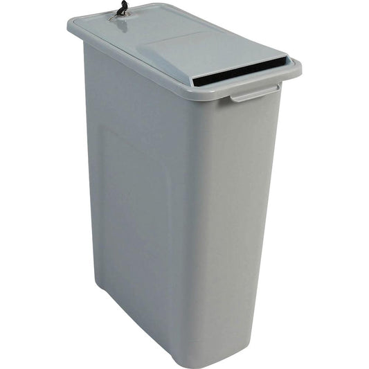 HSM 27" Lockable Shredder Bin - Tamper Proof Lid - Executive Gray