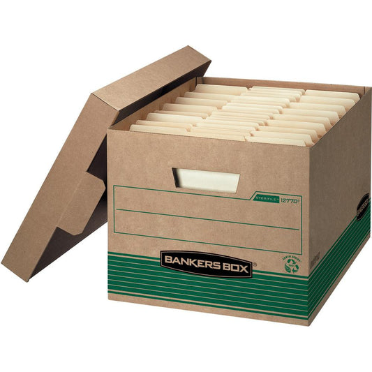 Bankers Box STOR/FILE Recycled File Storage Box - Internal Dimensions: 12" Width x 15" Depth x 10" Height - External Dimensions: 12.5" Width x 16.3" Depth x 10.5" Height - Media Size Supported: Legal,