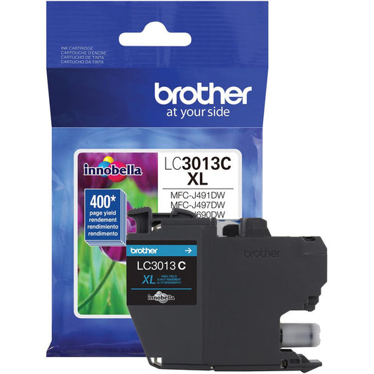 Brother LC3013C Original High Yield Inkjet Ink Cartridge - Single Pack - Cyan - 1 Each - 400 Pages