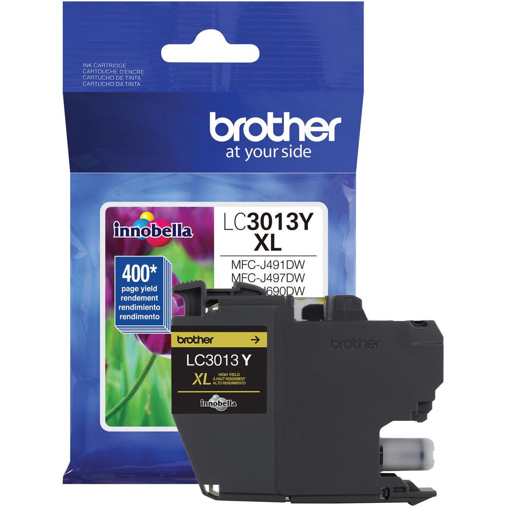 Brother LC3013Y Original High Yield Inkjet Ink Cartridge - Single Pack - Yellow - 1 Each - 400 Pages