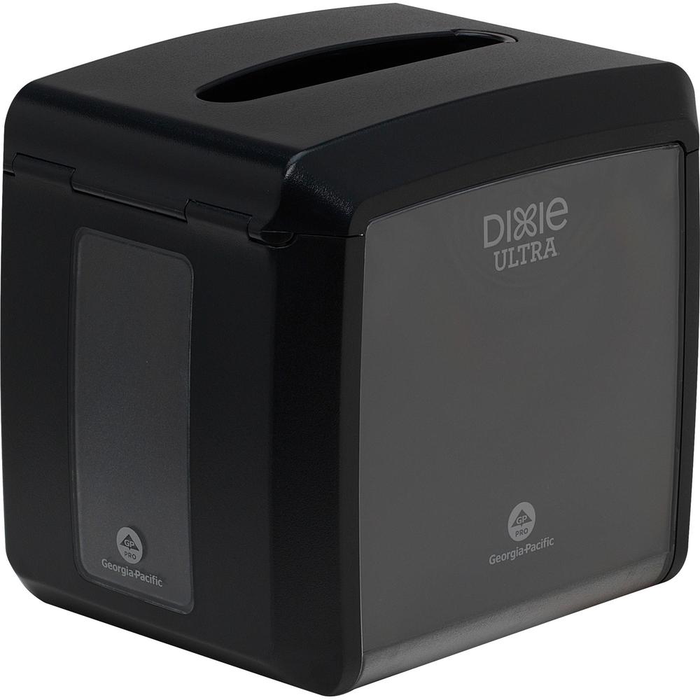 Dixie Ultra&reg; Tabletop Interfold Napkin Dispenser - Interfolded Dispenser - 275 x Napkin - 7.2" Height x 7.6" Width x 6.1" Depth - Black - Rubber Feet, Non-slip Base, See Through Window, Slip Resis