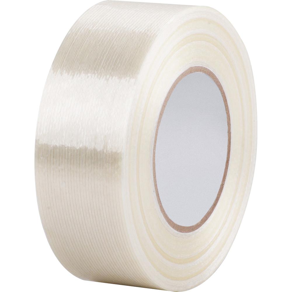 Business Source Heavy-duty Filament Tape - 60 yd Length x 2" Width - 3" Core - Fiberglass Filament - 1 / RollRoll - White