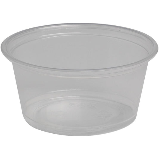 Dixie 2 oz Souffle Cups by GP Pro - 200 / Pack - 12 / Carton - Clear - Plastic - Sauce