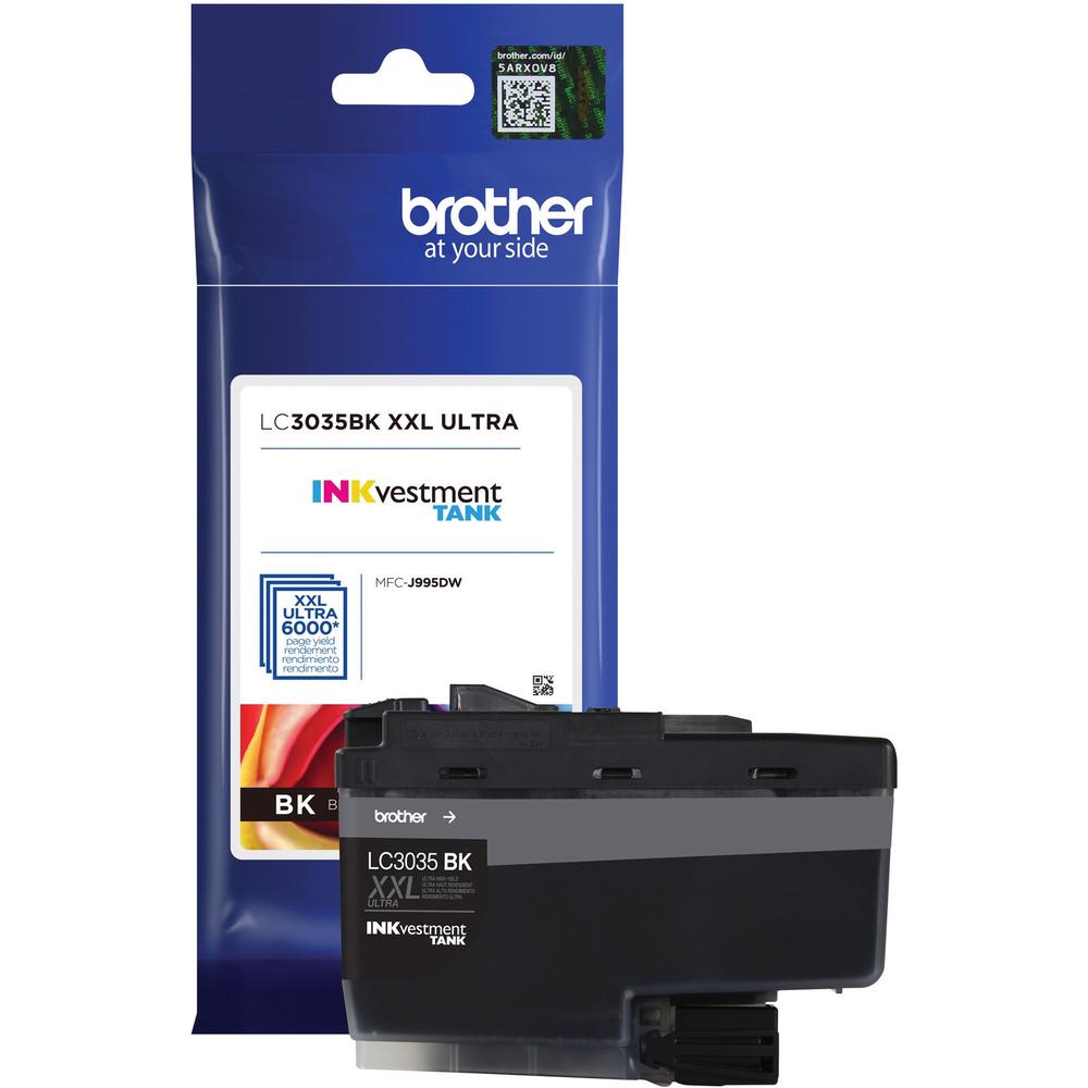 Brother Genuine LC3035BK Single Pack Ultra High-yield Black INKvestment Tank Ink Cartridge - Inkjet - Ultra High Yield - 6000 Pages - 1 Pack