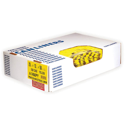 Heritage 1.3 mil Color-coded Can Liner - 30 gal Capacity - 30" Width x 43" Length - 1.30 mil (33 Micron) Thickness - Low Density - Yellow - 200/CartonCan - Commercial, Healthcare