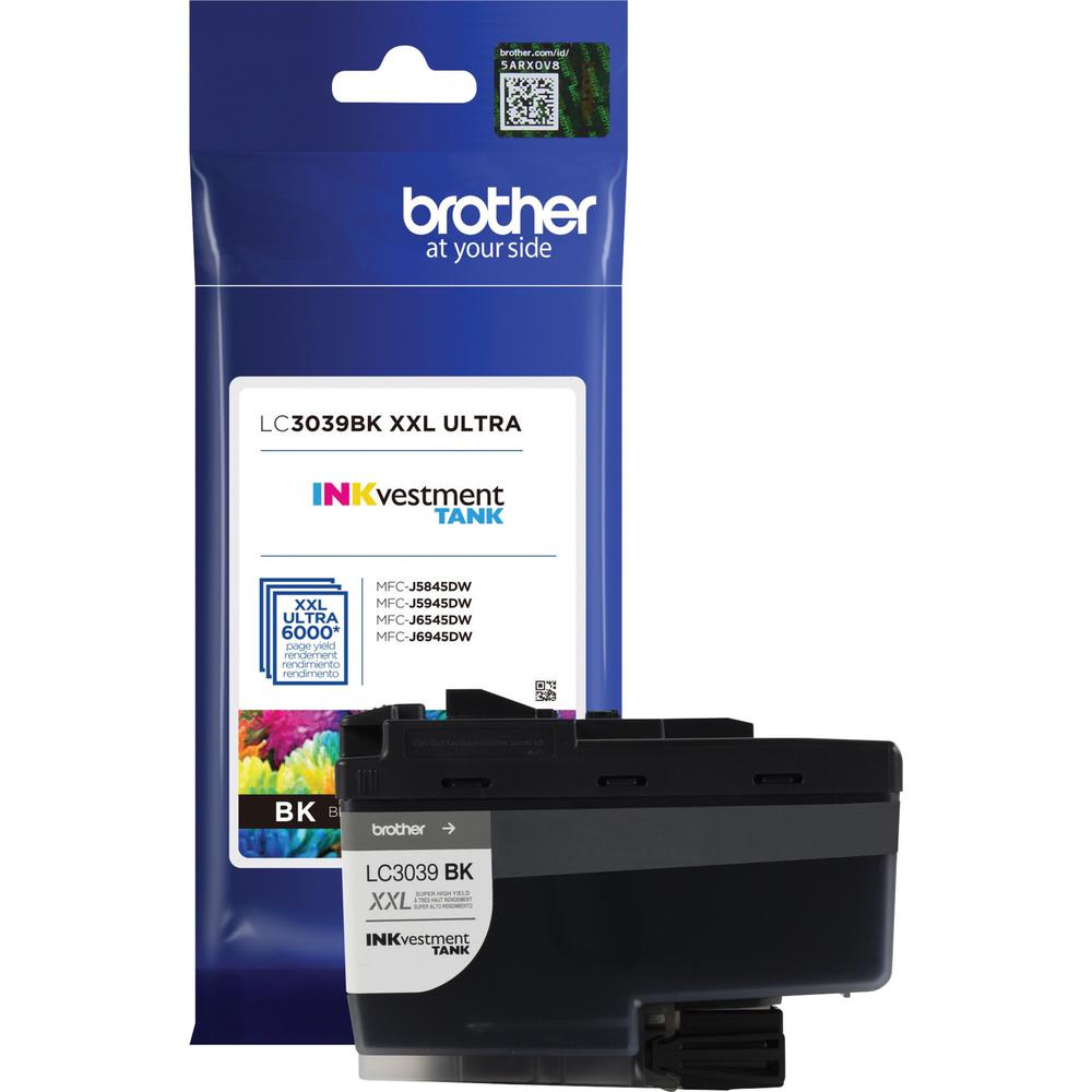 Brother Genuine LC3039BK Ultra High-yield Black INKvestment Tank Ink Cartridge - 6000 Pages