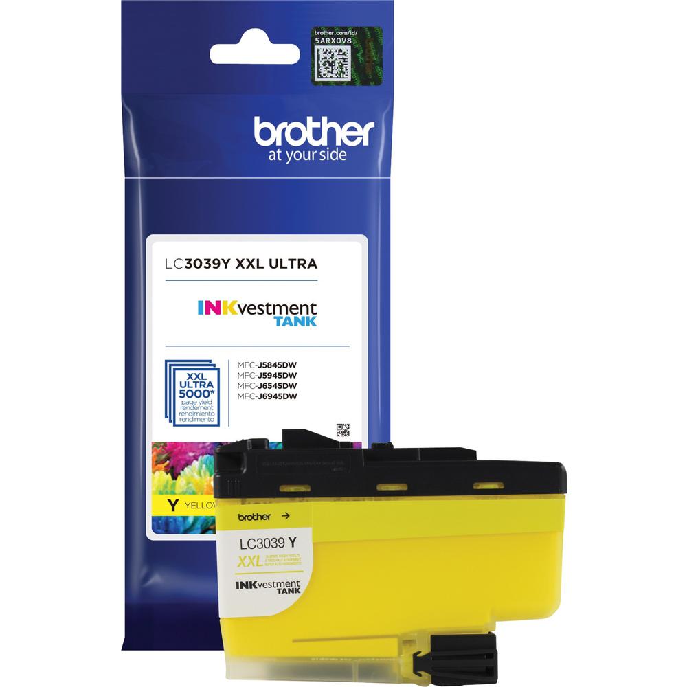 Brother Genuine LC3039Y Ultra High-yield Yellow INKvestment Tank Ink Cartridge - 5000 Pages