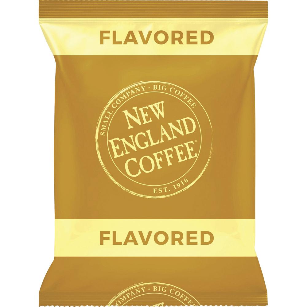 New England Coffee&reg; French Vanilla Coffee - Light/Medium - 2.5 oz Per Pack - 24 / Carton