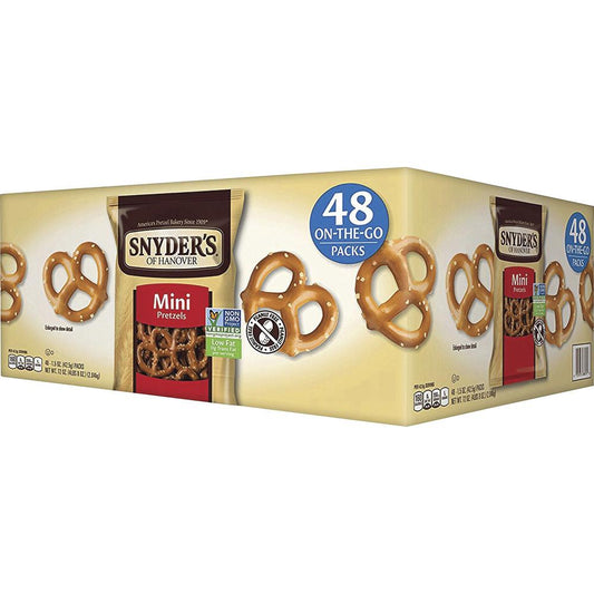 Snyder's Fat Free Mini Pretzels - Carton - 1.50 oz - 48 / Carton