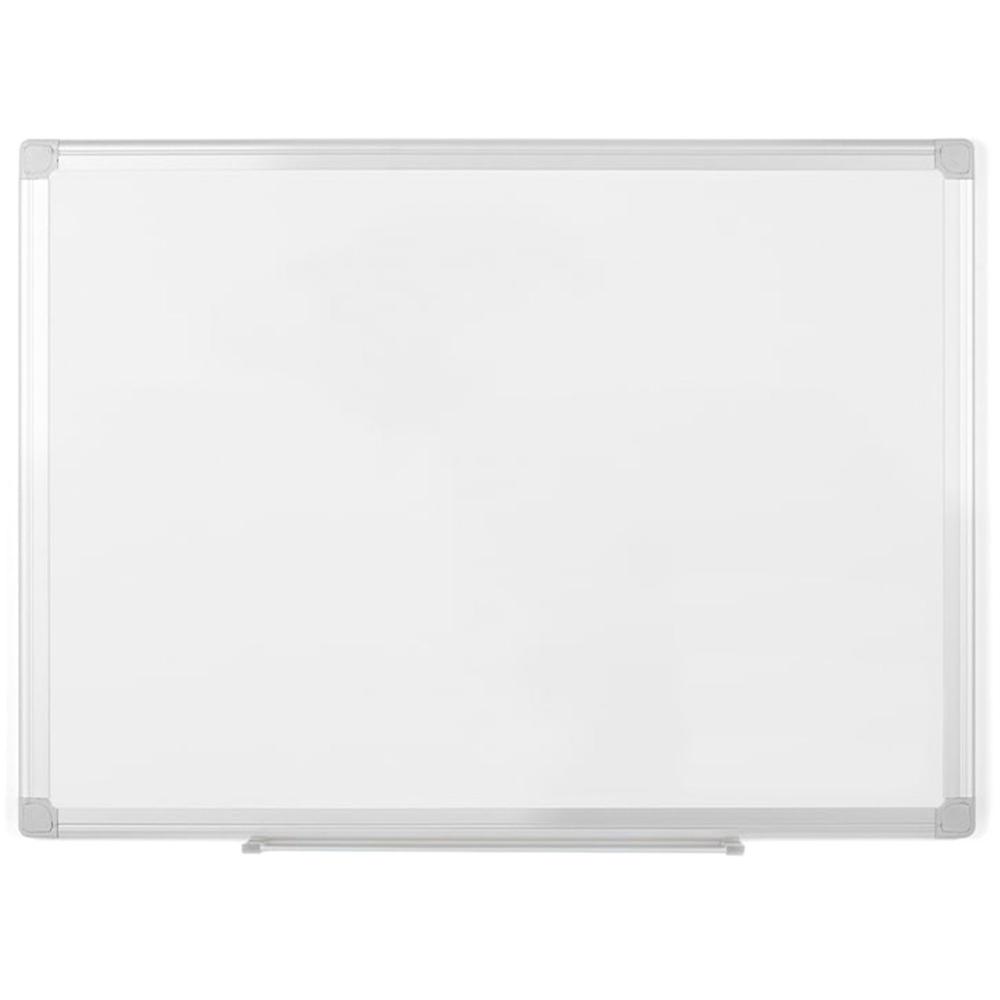 Bi-office Earth-It Dry Erase Board - 47.2" (3.9 ft) Width x 35.4" (3 ft) Height - White Enamel Surface - Rectangle - Scratch Resistant, Pen Tray - 1 Each