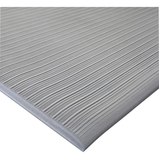 Genuine Joe Air Step Mat - Multipurpose - 36" Length x 24" Width x 0.38" Thickness - Rectangular - Vinyl Foam - Gray - 1Each