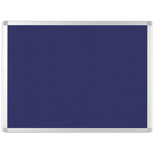 MasterVision Ayda Fabric 24"W Bulletin Board - Blue Fabric Surface - Tackable, Sleek Style, Robust - 1 Each - 0.5" x 24"