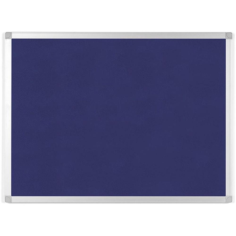 MasterVision Ayda Fabric 36"W Bulletin Board - Blue Fabric Surface - Robust, Tackable, Sleek Style - 1 Each - 0.5" x 36"