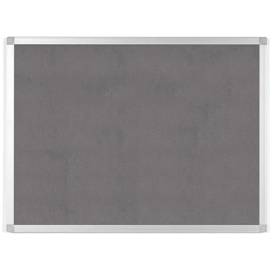 Bi-silque Ayda Fabric 36"W Bulletin Board - Gray Fabric Surface - Robust, Tackable, Sleek Style - 1 Each - 0.5" x 36"