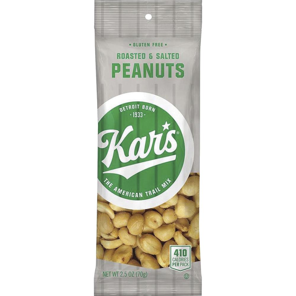 Kar's Nuts Roasted & Salted Peanuts - Gluten-free, Low Sodium - Roasted & Salted - 2.50 oz - 12 / Box