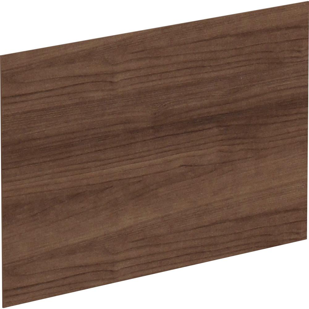 Lorell Adaptable Panel Dividers - 24" Width x 2" Height x 37" Depth - Aluminum - Walnut - 1 Each