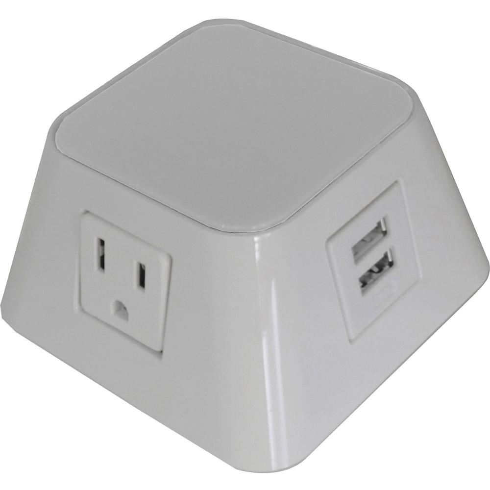 Safco Tabletop Data/Power Module - USB, AC Power