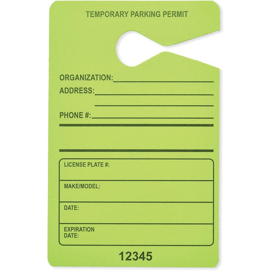 Tatco Information Sign - 50 / Pack - 3.5" Width x 5.5" Height - Rectangular Shape - Hanging - Fluorescent Green