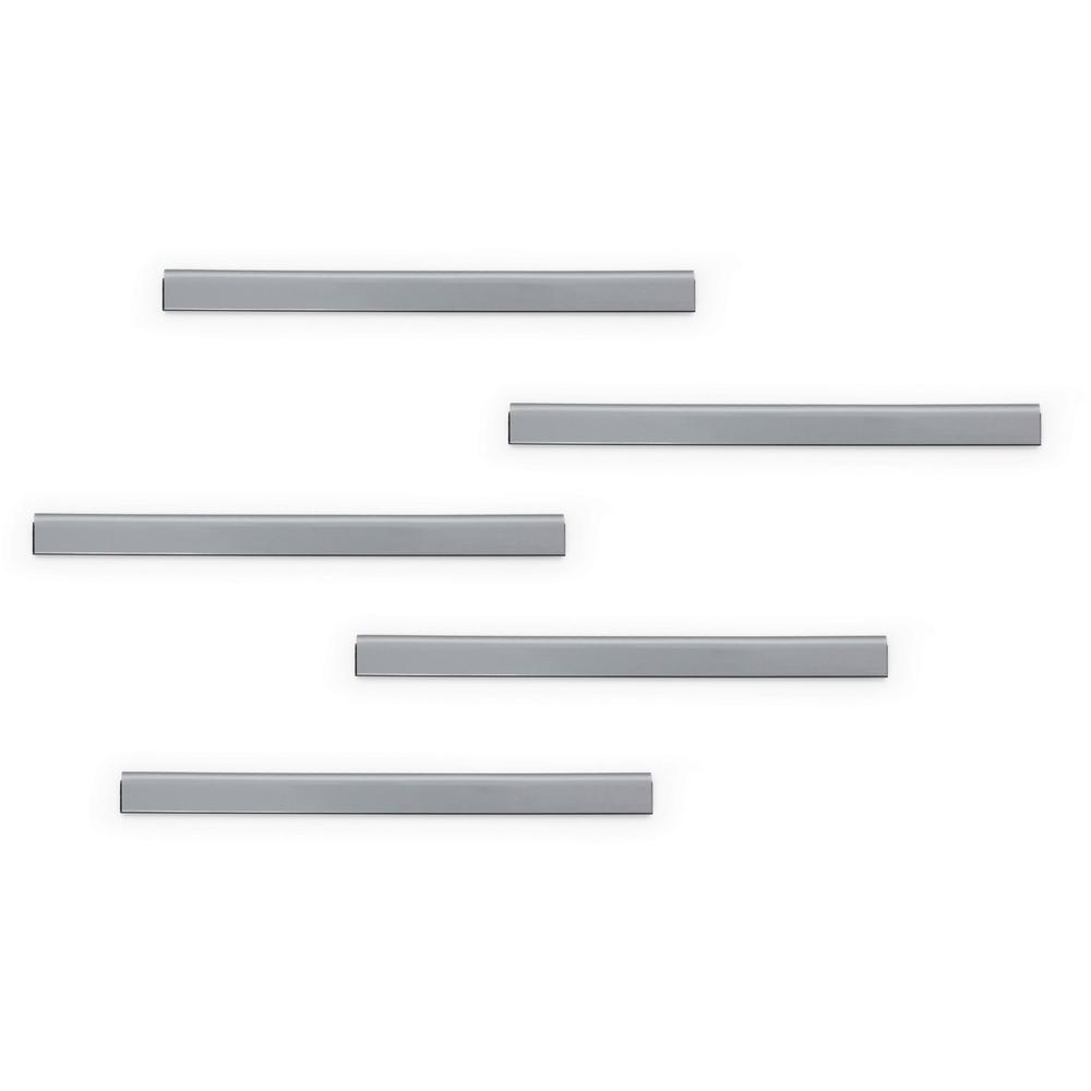 DURABLE Magnetic Strip Hanging Rail - 5 Pack - Silver