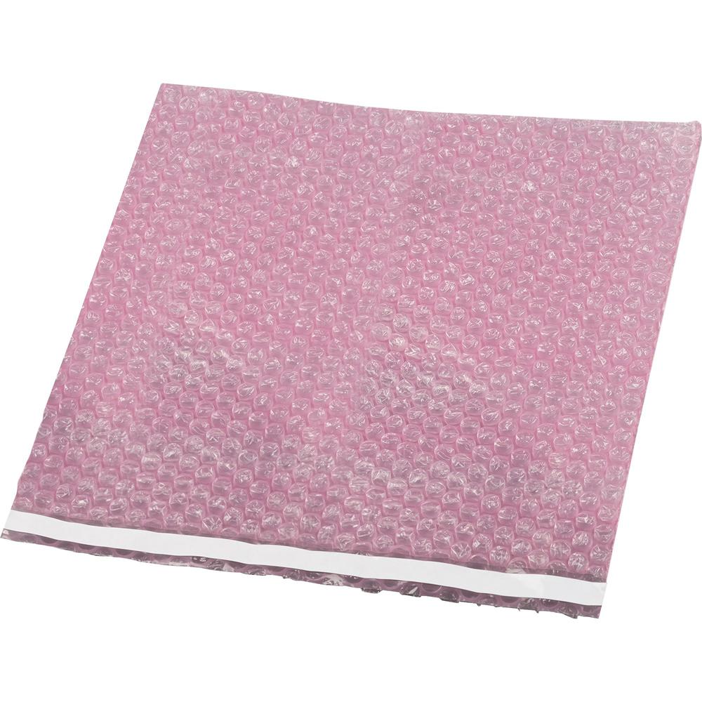 Sparco Anti-static Bubble Bag - 24" Width x 24" Length - Pink - 50/Carton - Electronic Equipment, Tool, Accessories, Small Parts