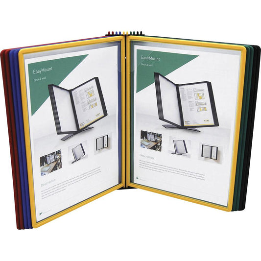 Djois by Tarifold Wall-mountable Document Display - 10 Pockets - Support Letter 8.50" x 11" Media - Flexible, Ergonomic, Eco-friendly, Environmentally Friendly, Dual Sided - 1 Each