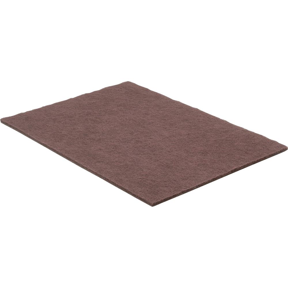 SKILCRAFT Floor Finish Surface Prep Pads - 10/Box - Rectangle - 20" Width - Scrubbing - Wood, Vinyl, Marble, Terrazzo, Concrete Floor - Long Lasting, Residue-free - Maroon