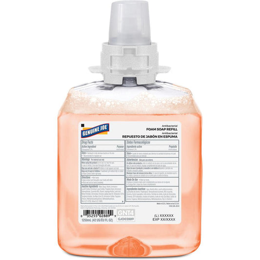 Genuine Joe Antibacterial Foam Soap Refill - Orange Blossom ScentFor - 42.3 fl oz (1250 mL) - Bacteria Remover - Hand, Skin - Antibacterial - Orange - 1 Each