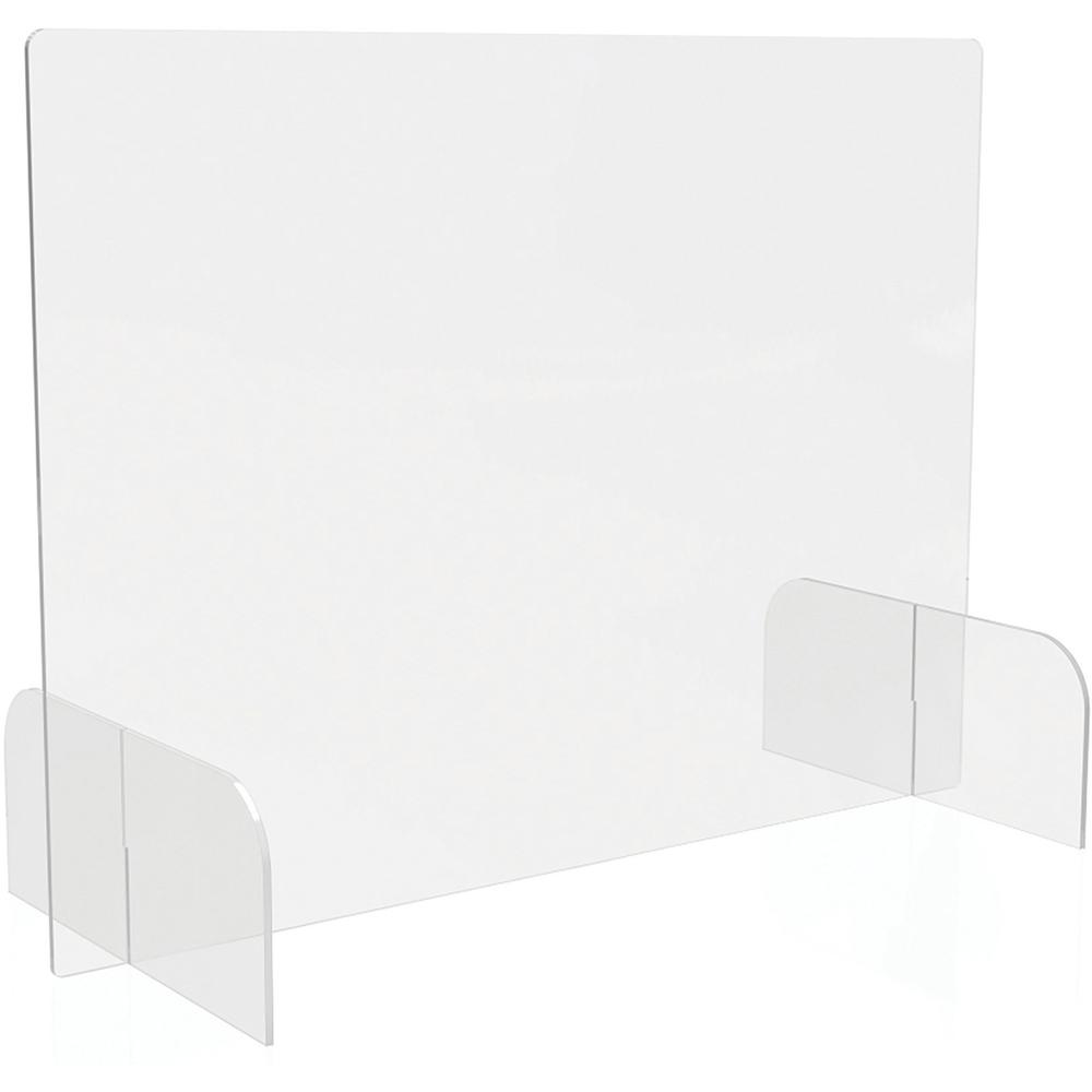 Lorell Countertop Barrier - 31" Width x 14" Depth x 23" Height - 1 Each - Clear - Acrylic