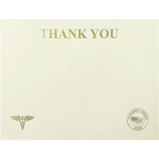 St. James&reg; Premium-Weight Certificates - 65 lb Basis Weight - "Thank You" - 8.5" x 11" - Inkjet, Laser Compatible - Ivory, Gold Foil - 25 / Pack - TAA Compliant