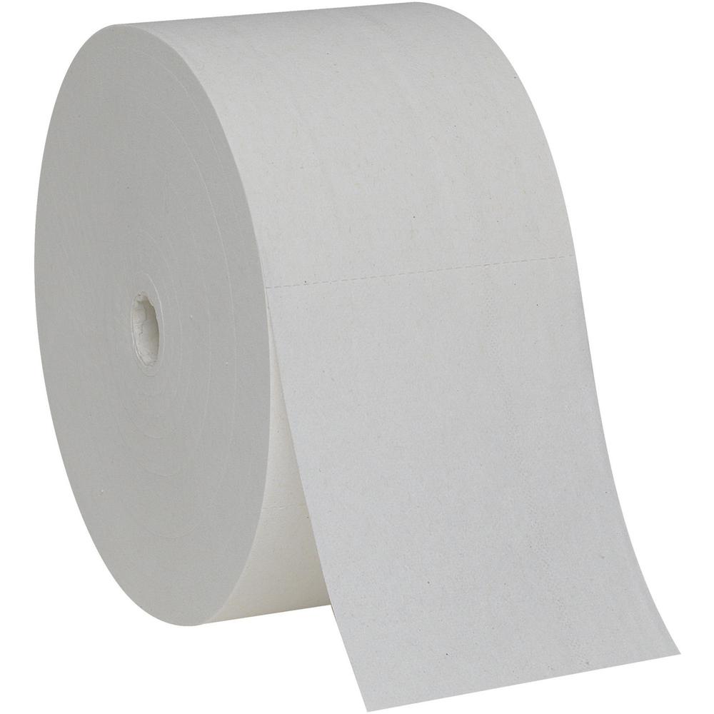 Pacific Blue Ultra Door Tissue Dispenser Refill - 2 Ply - 3.25" x 4.05" - White - Coreless Roll, Bio-based - For Office Building, Public Facilities, School - 24 / Carton