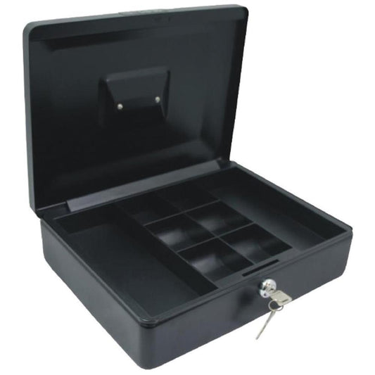 CARL Bill Tray Steel Security Cash Box - Steel - Black - 4" Height x 9" Width