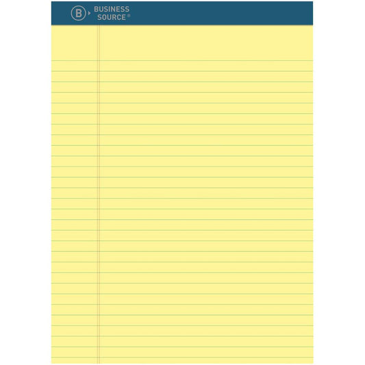 Business Source Premium Writing Pad - 2.50" x 8.5" x 11.8" - Tear Proof, Sturdy Back, Bleed-free - 1 Dozen